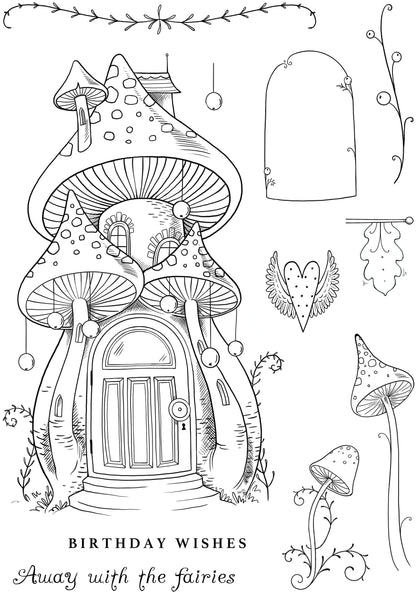 Pink Ink Designs Fairy Magic Lot de tampons transparents 6 x 8 po