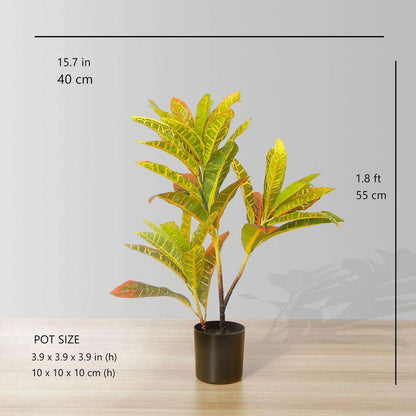 Pinto Croton Artificiel en Pot 56 cm