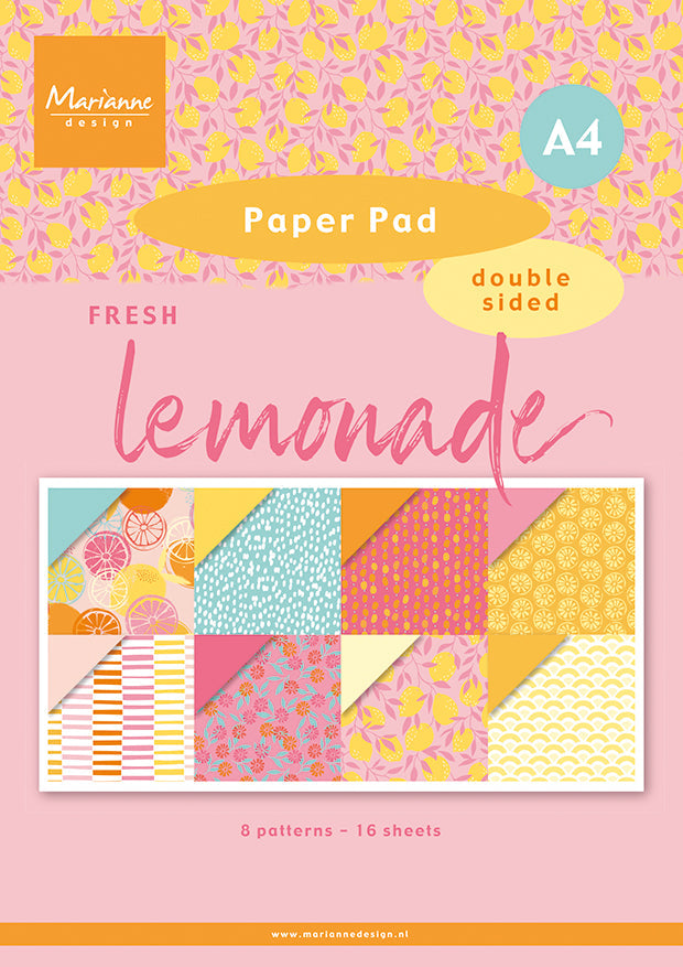 Marianne Design Bloc de papier A4 - Fresh Lemonade