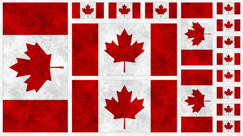 Canadianismes Panneau du drapeau canadien