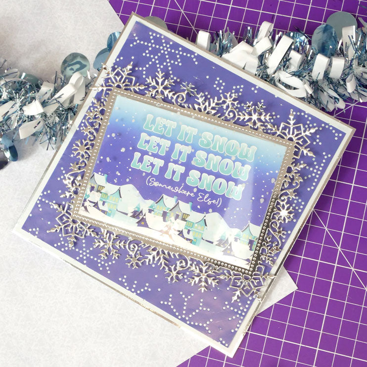 Dies de pierre de lune - Cadre tourbillonnant flocon de neige