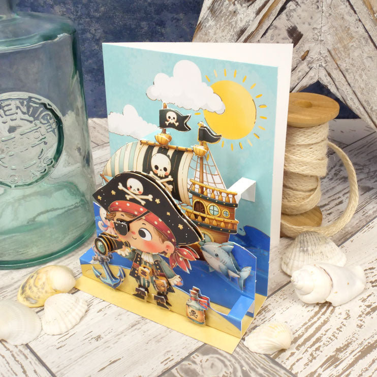 Pop-Up Stepper Card - Shiver Me Timbers