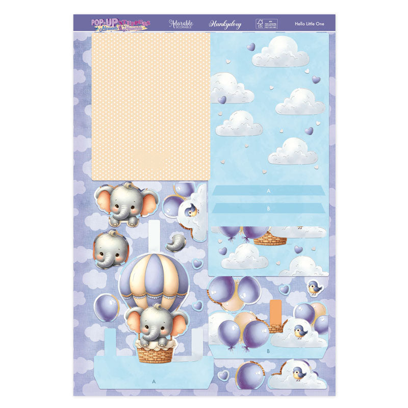 Carte pop-up à marches - Bonjour petit ange