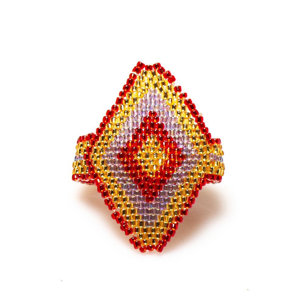 Beaded Aztec Style Ring