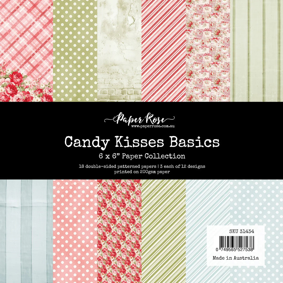 Collection de papiers Candy Kisses Basics 6x6 31434