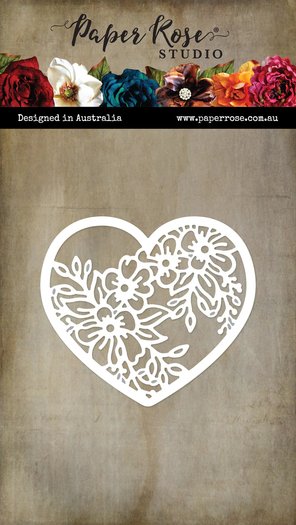 Matrices de découpe métalliques Coeur de fleurs de mariage