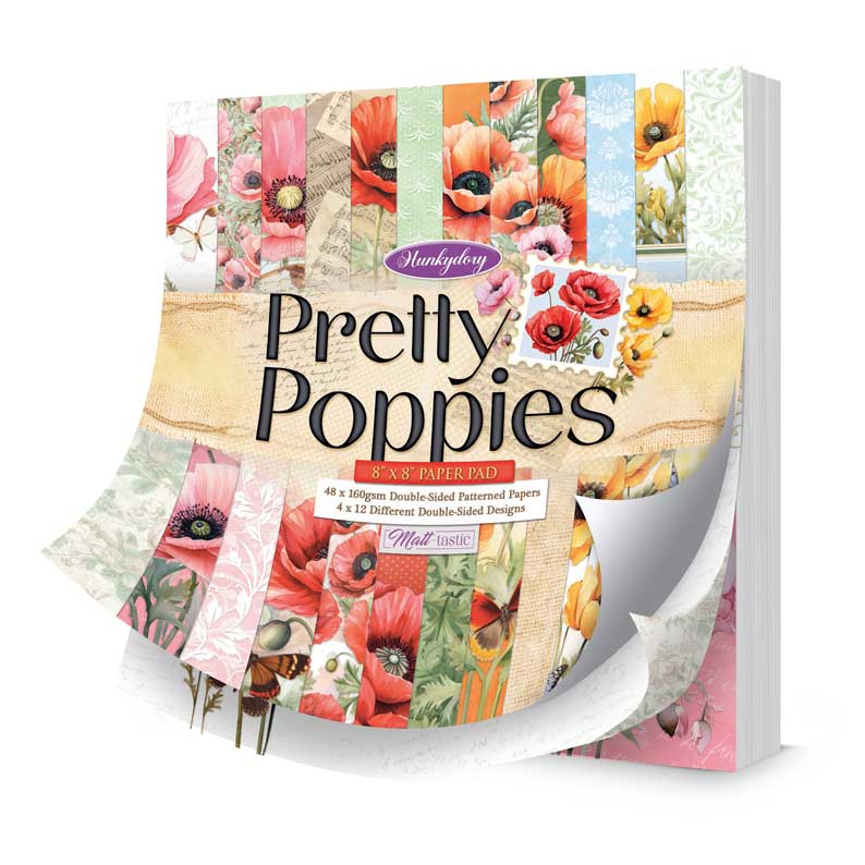 Bloc de papier Jolies coquelicots 20 x 20 cm