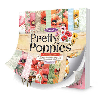 Bloc de papier Jolies coquelicots 20 x 20 cm