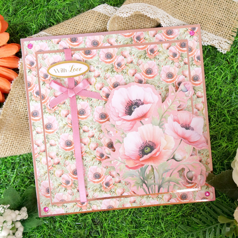 Bloc de papier Jolies coquelicots 20 x 20 cm