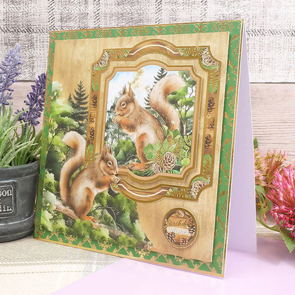 Papier cartonné laminé mat, adorable et très chic "Faune des Highlands"