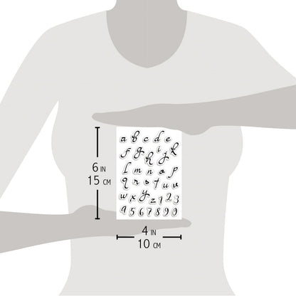 Ciao Bella Set de Tampons Transparents 4"x6" Alphabet Minuscule Clair de Lune