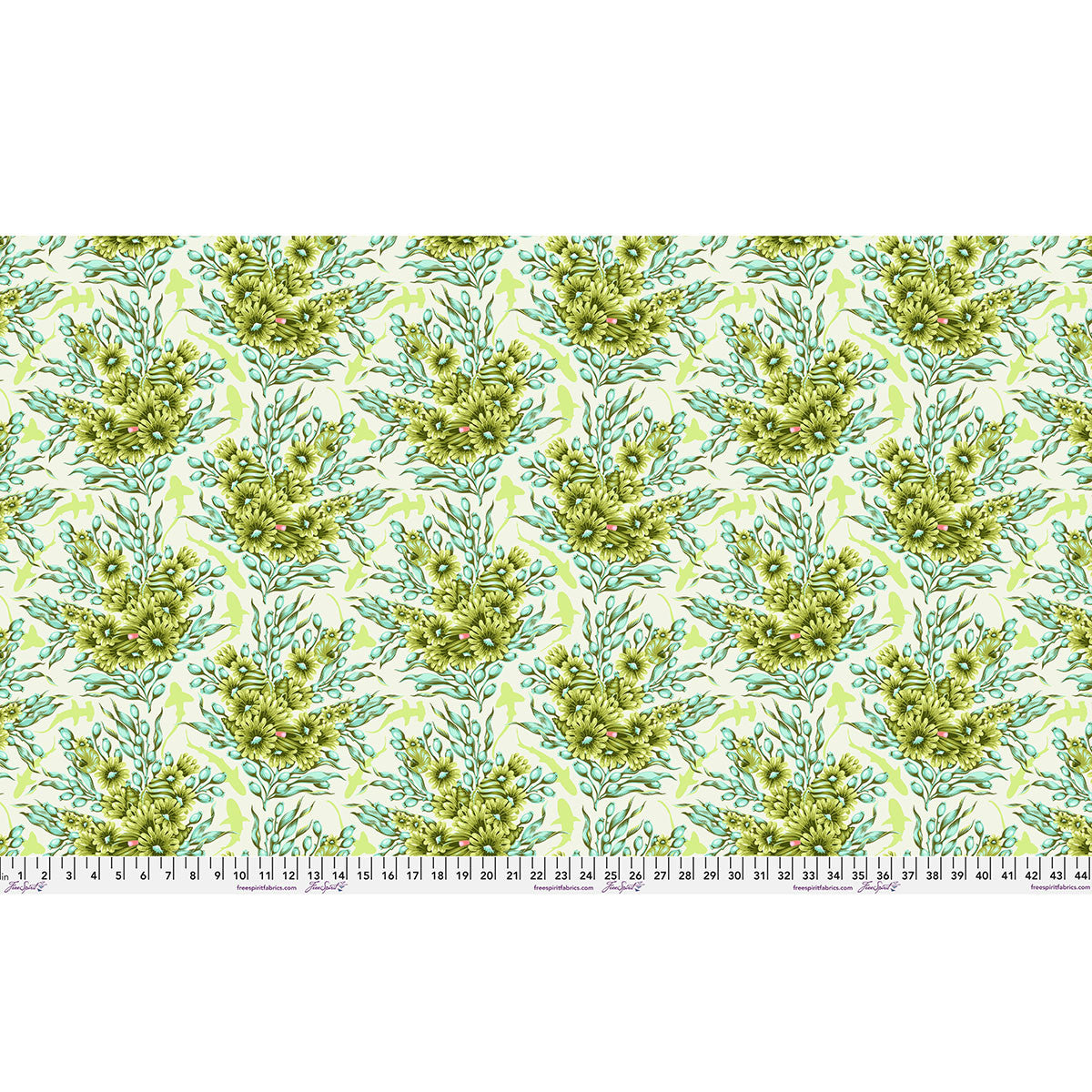 Tula Pink - Floral Reef - Shadow Sharks - Seagrass - PWTP267.SEAGRASS
