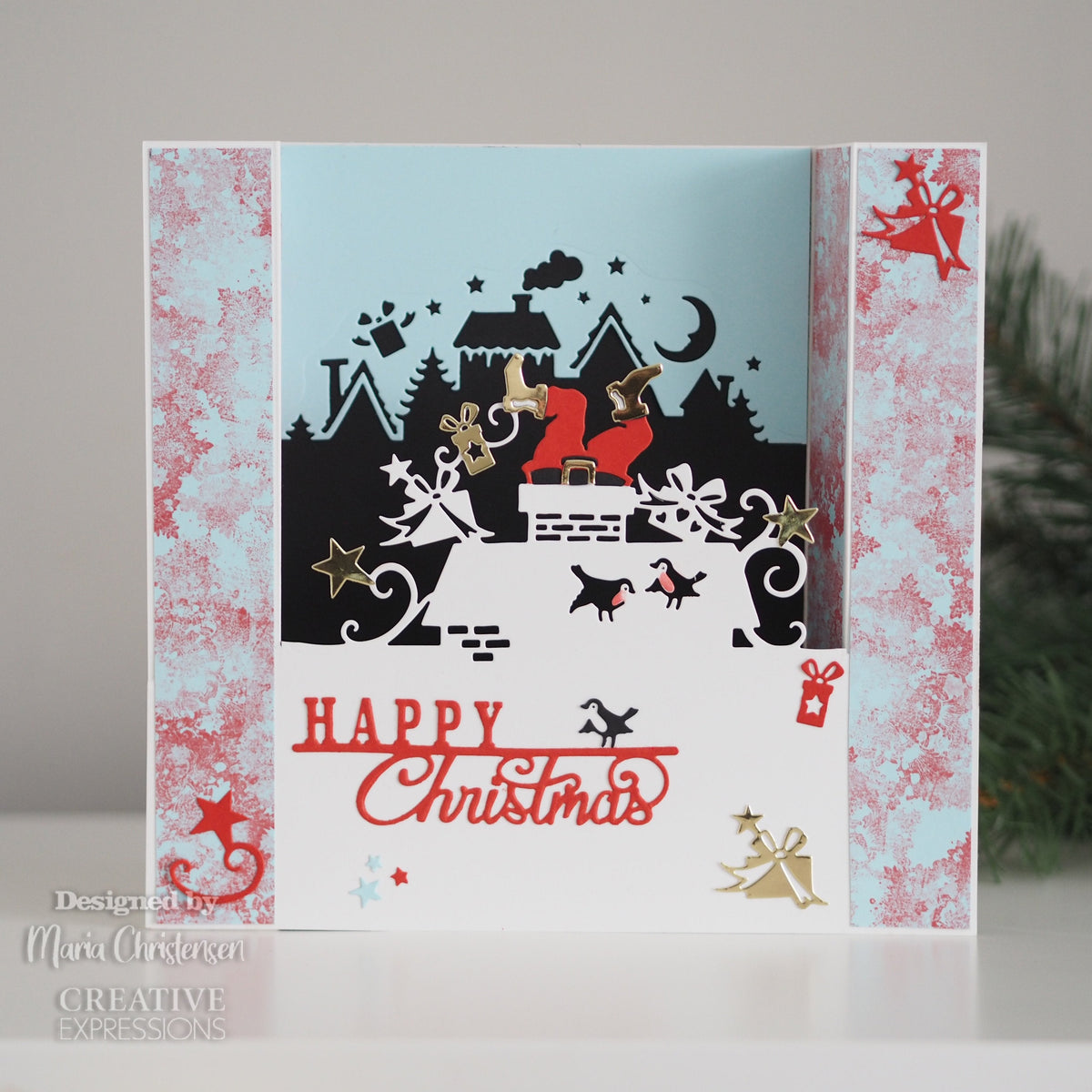 Matrice de découpe double Creative Expressions Paper Cuts Look Out Santa's About