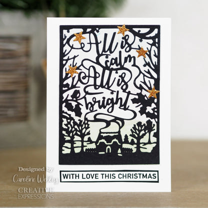Creative Expressions Paper Panda All Is Calm All Is Bright Matrice de découpe