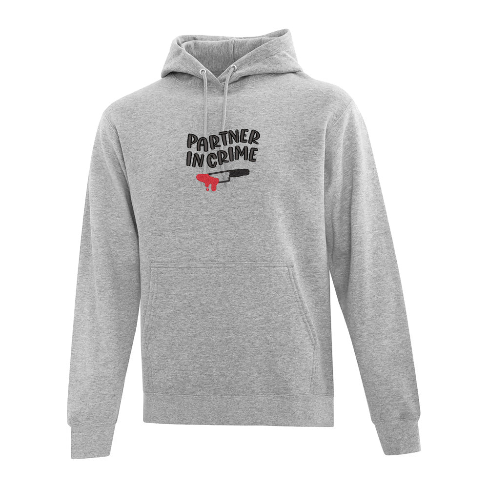 Sweat à capuche brodé "Partner in Crime"