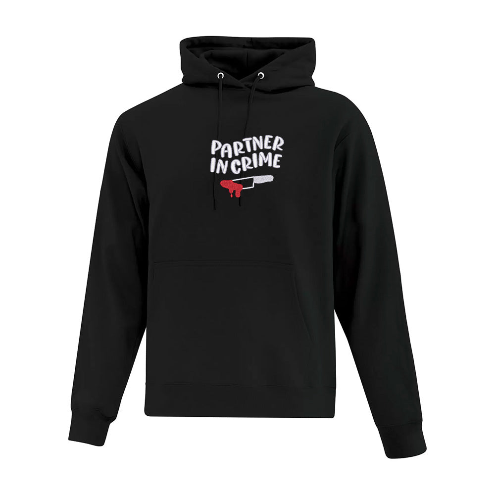 Sweat à capuche brodé "Partner in Crime"
