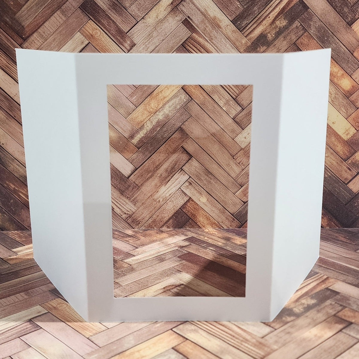 Rectangle Window Tri Fold White Card Bases - 4.25 x 5.5" - 10 pieces 34590