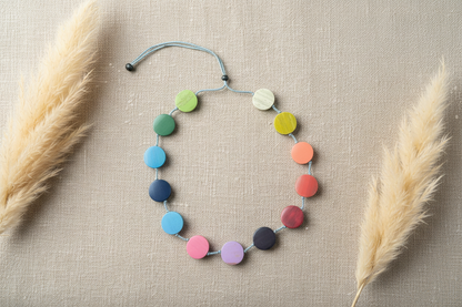 Short Wooden Rainbow Necklace