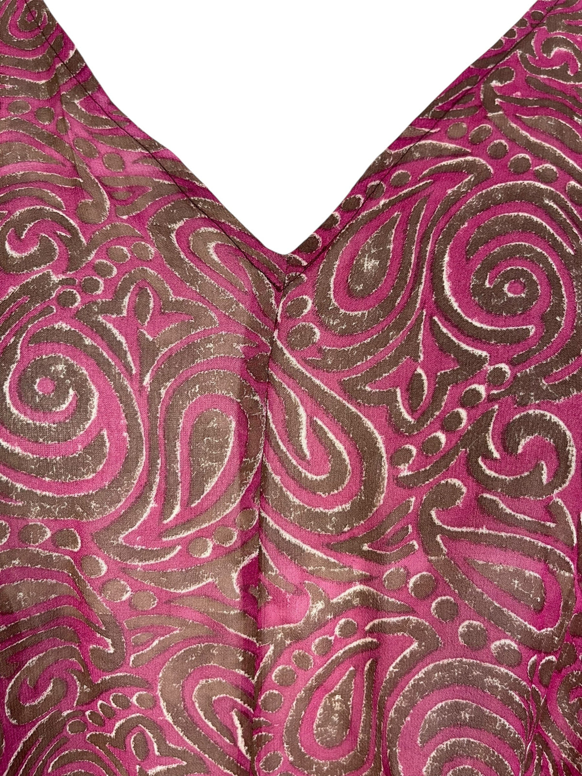 PRG7089 Sheer Avatar Pure Silk Waterfall Top