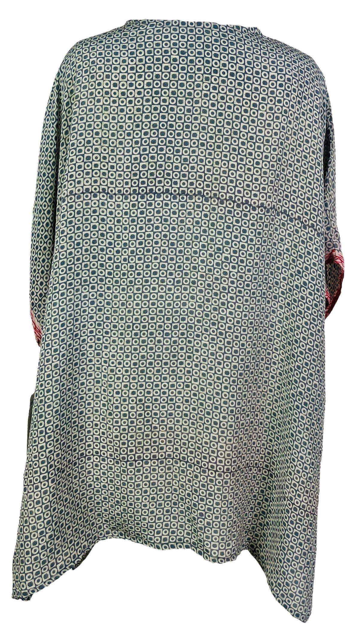 PRC7467 Avatar Pure Silk Short Kaftan Tunic with Slits