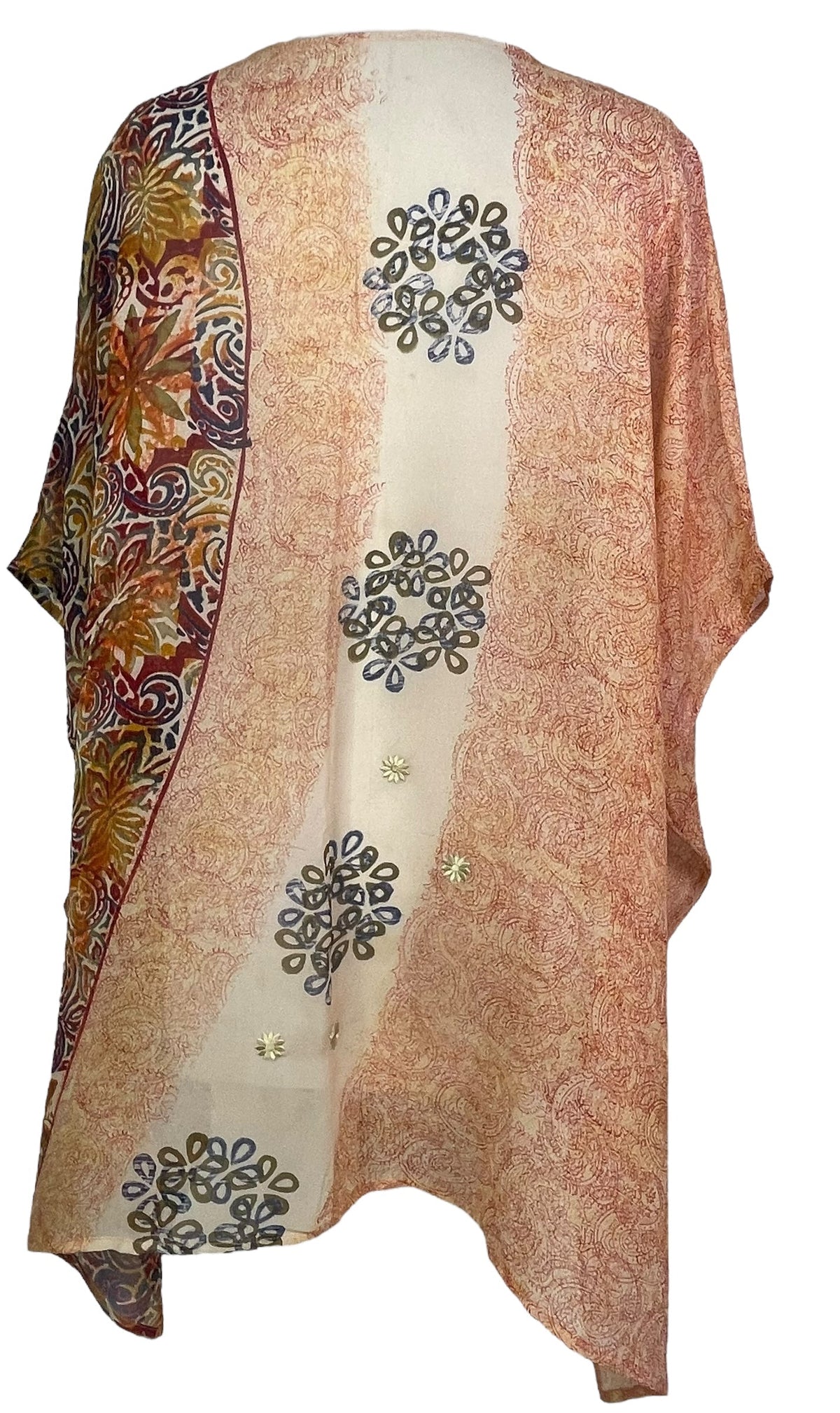 PRG7714 Tunique courte en pure soie Sheer Avatar avec fentes