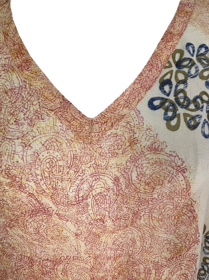 PRG7714 Tunique courte en pure soie Sheer Avatar avec fentes