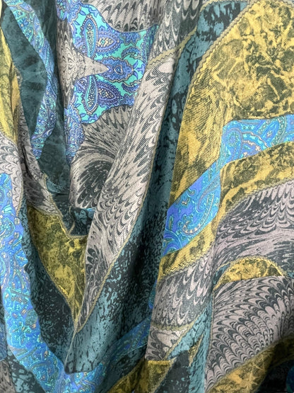 PRC7838 Robe Tunique Longue Sculpturale en Soie Pure Avatar