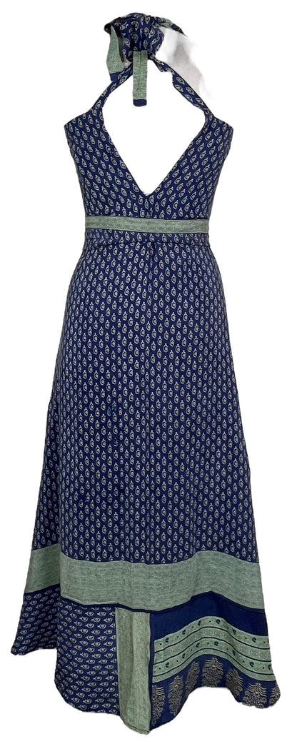 Robe longue en pure soie Avatar PRC7687 avec ceinture