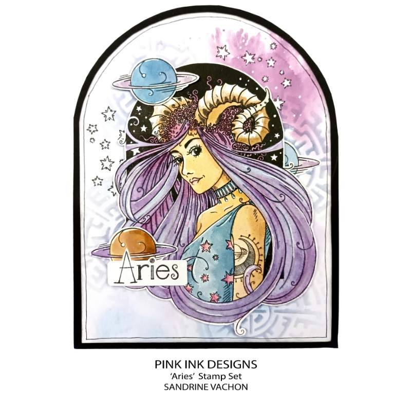 Pink Ink Designs Aries Pionnier Lot de Tampons Transparents 6 po x 8 po