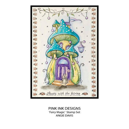 Pink Ink Designs Fairy Magic Lot de tampons transparents 6 x 8 po