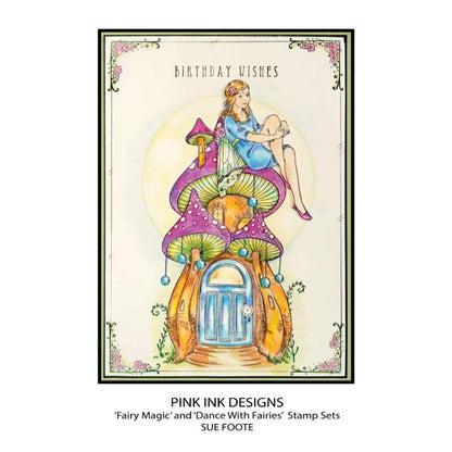 Pink Ink Designs Fairy Magic Lot de tampons transparents 6 x 8 po