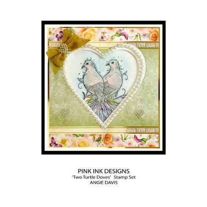 Pink Ink Designs "Two Turtle Doves" - Lot de Tampons Transparents 15,24 x 20,32 cm