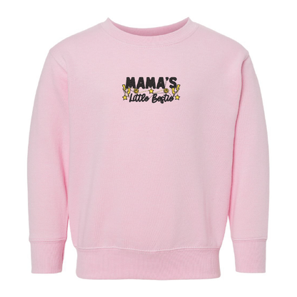 Crewneck "Mama's Little Bestie" embroidered for toddlers