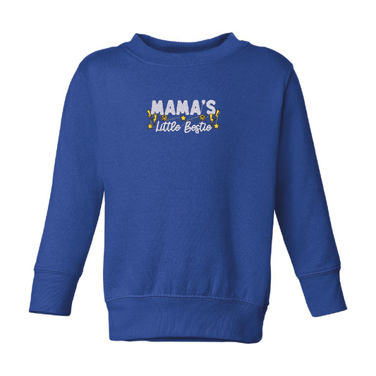 Crewneck "Mama's Little Bestie" brodé pour tout petits