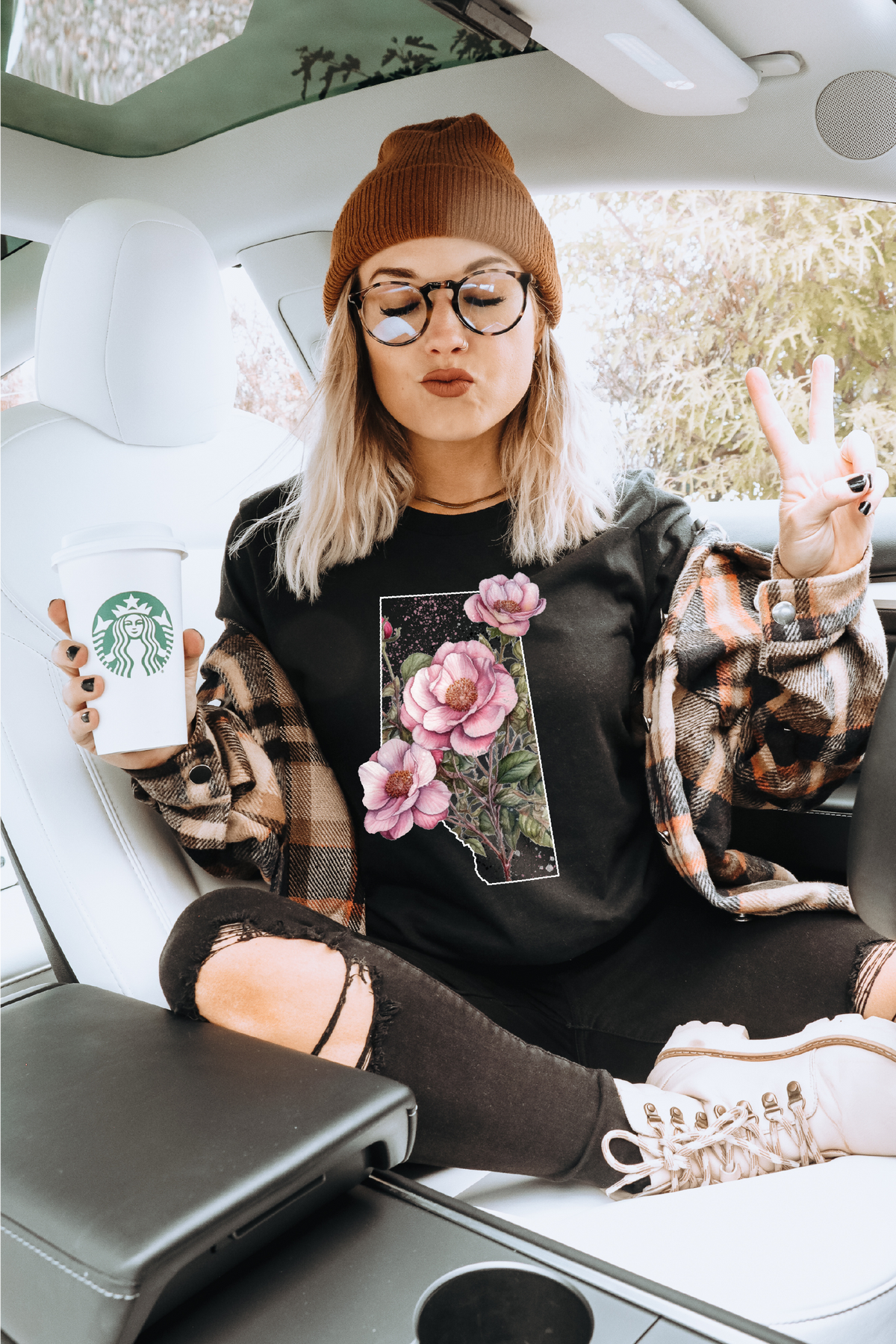 T-shirt unisexe Rose Sauvage | Vêtements Alberta