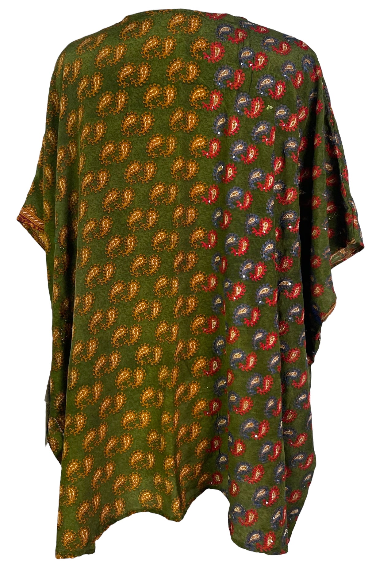 PRC6119 Tunique Courte Kaftan Avatar en Pure Soie sans Fentes