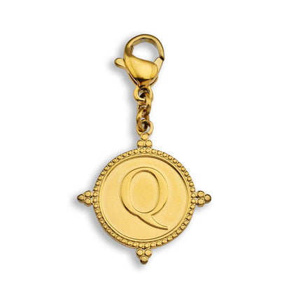 Gold Ornate Alphabet Letter Charms (A–Z) for Necklaces & Bracelets