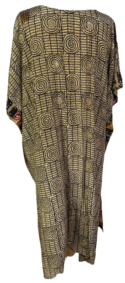 PRC6760 Kaftan long Avatar en pure soie