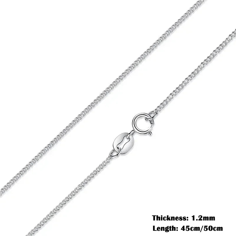 Élégance Intemporelle : Chaîne de Collier Ajustable en Argent Sterling 925 pour Femmes