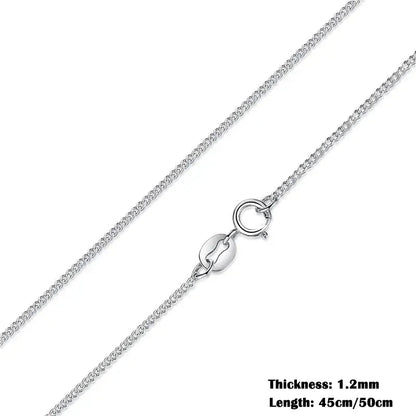 Élégance Intemporelle : Chaîne de Collier Ajustable en Argent Sterling 925 pour Femmes