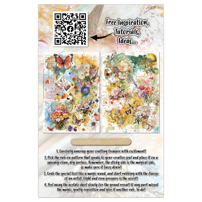 AALL and Create - A5 Rub-Ons - Citrus Kissed Meadows
