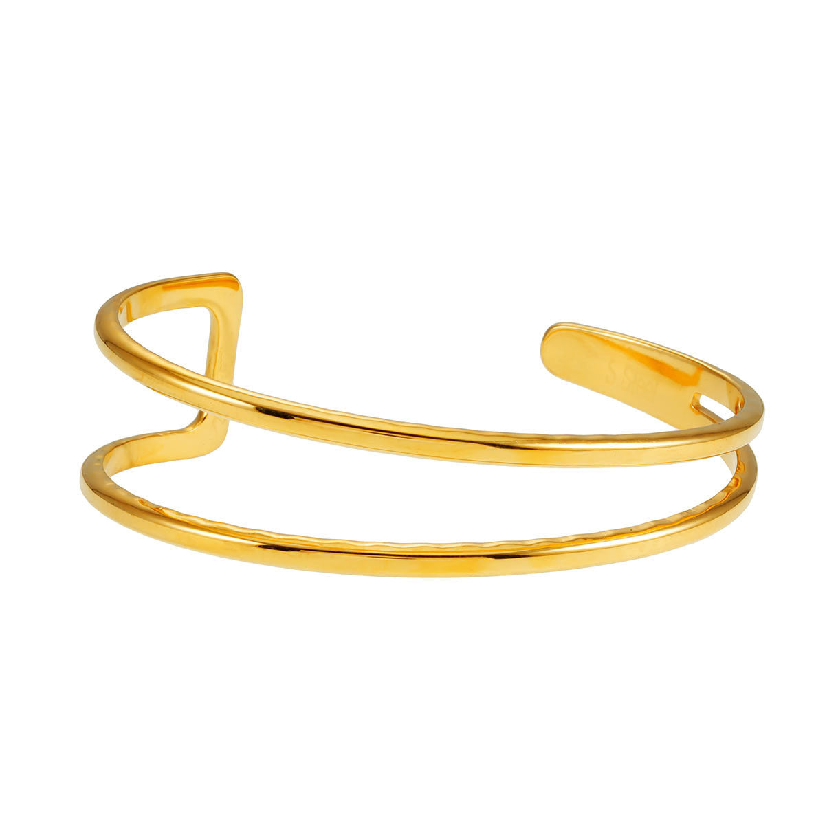 ROSARA Gold : Bracelet double rang chic et minimaliste