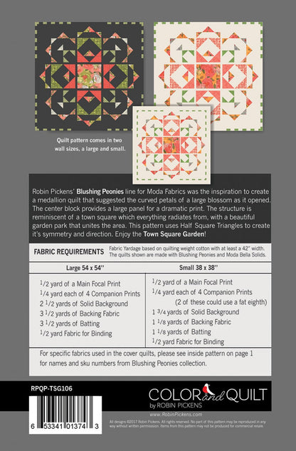 Town Square Garden Quilt Pattern - Robin Pickens