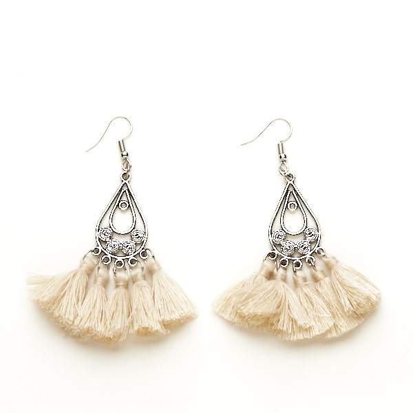 Tear Drop Tassel Earrings