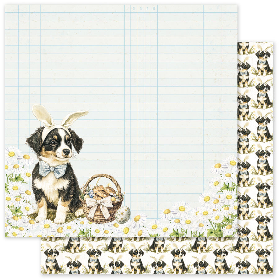 Papier de Pâques rustique D 12 x 12 (Paquet de 12) 34176