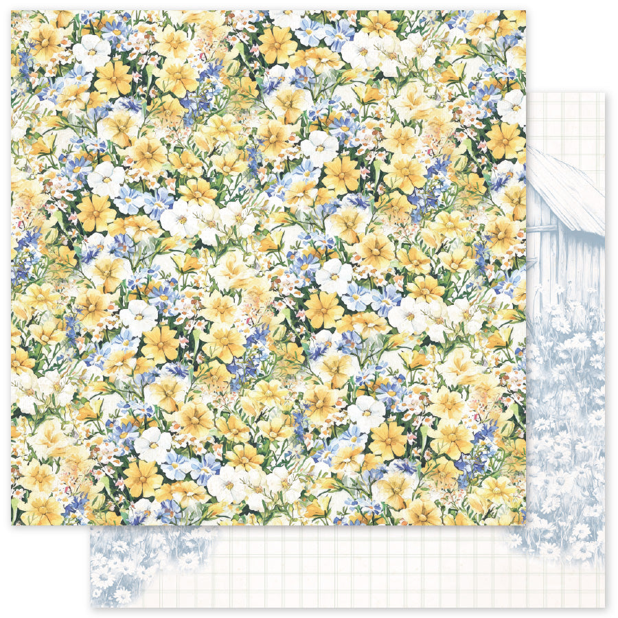 Collection de papiers "Basiques rustiques de printemps" 30x30 cm 34254