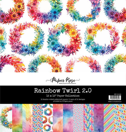 Rainbow Twirl 2.0 12x12 Paper Collection 31046