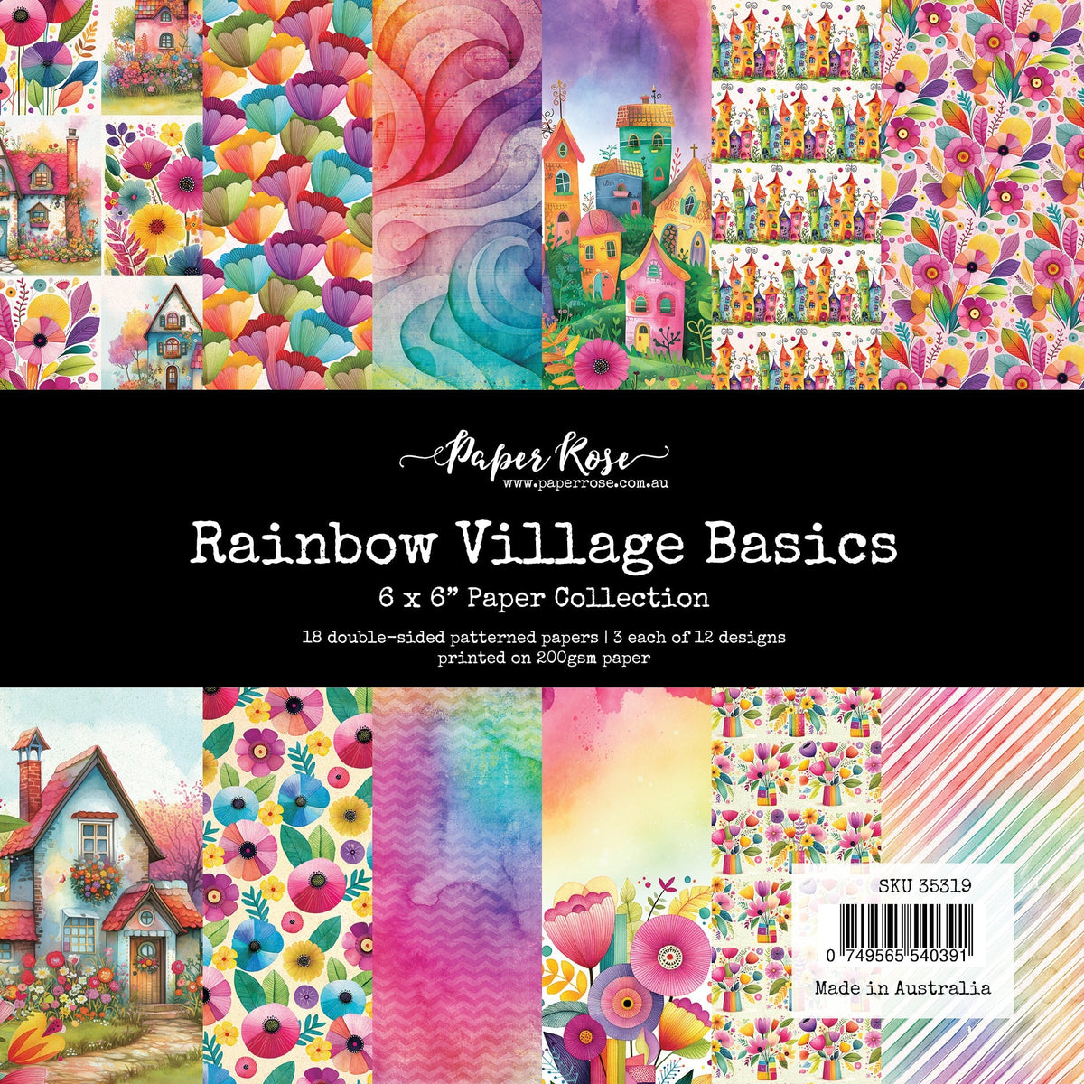 Collection de papiers Rainbow Village Basics 6x6 35319