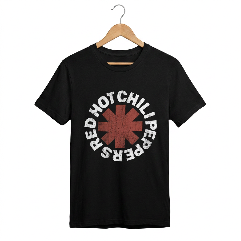 T-shirt Red Hot Chili Peppers avec Astérisque Effet Vieilli