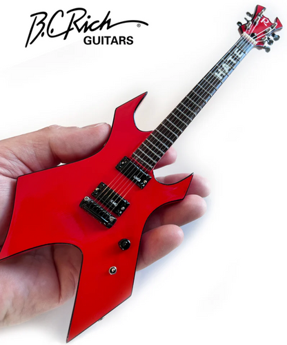 Réplique Miniature de Guitare Collectionnable Red Warlock Signature Mick Thompson